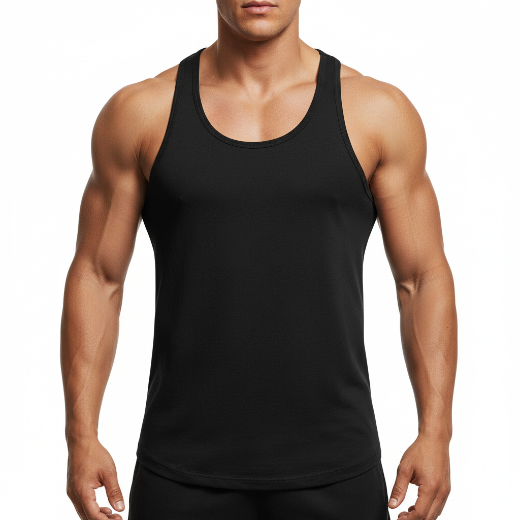 Men's Stringer Tank Tops Muscule Cut Bodybuilding Gym Vest Y-Back Fitness T-Shirts 3Pc Set