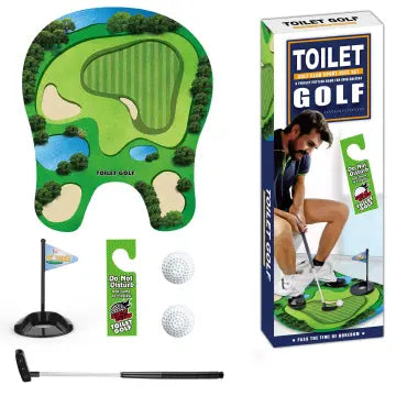 Toilet Golf Game Set Mini Potty Putter for Bathroom Fun