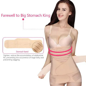 3-in-1 Postpartum Belly Wrap Set Nude
