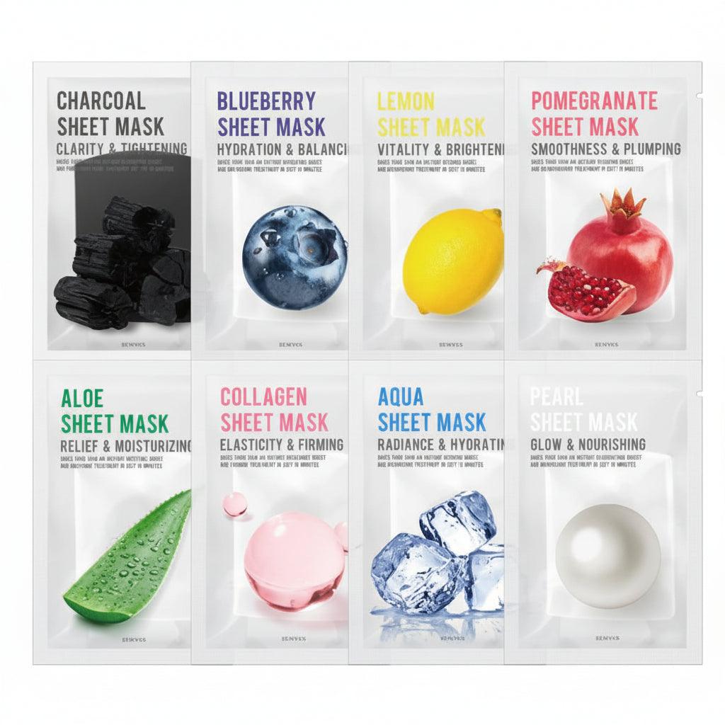 Eunyul Korean Pack of 8 Facial Skin Mask Sheets