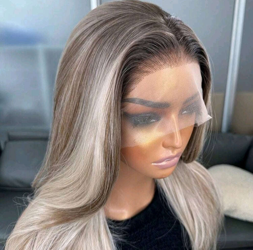Blonde Ombre Lace Front Wig(human blend) 18inch