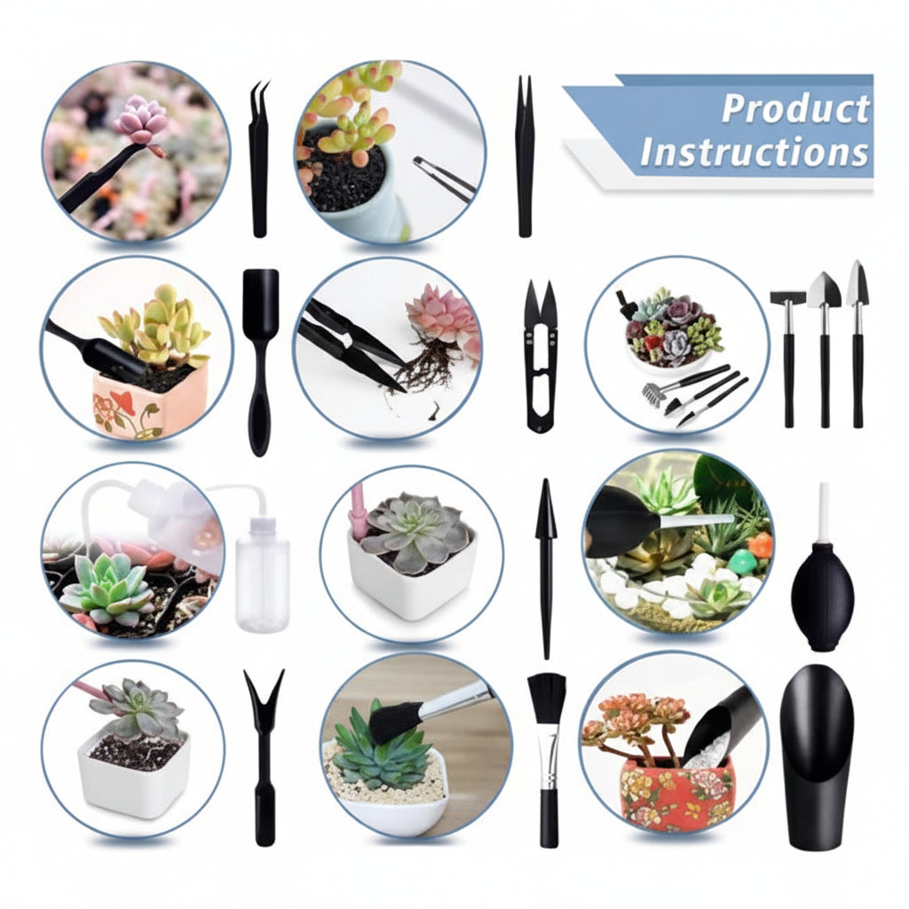 16 PCS Succulent Tools Set Mini Transplanting Garden Tools