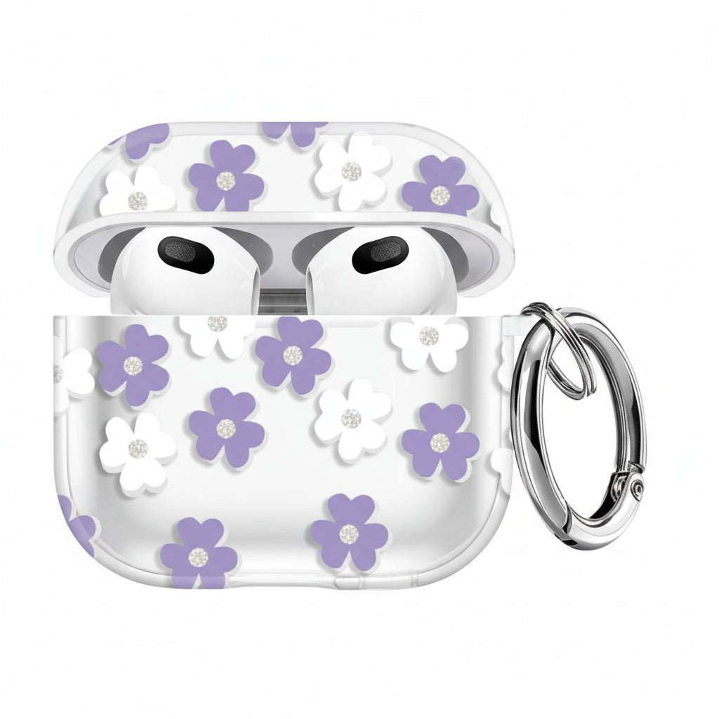 Shinny Flowers Soft TPU Protective Cover Case Compatible With AirPods 4