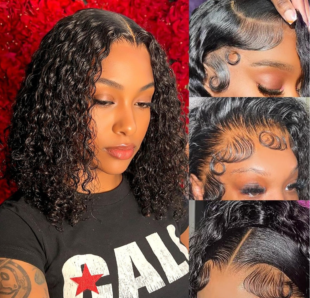 5*5 Gluess Curly Wig Human Hair