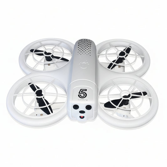 Starter Toy Drone - Dual Cameras, Wi-Fi FPV, Prop Guards (White)