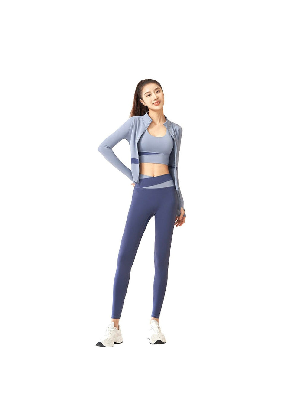 Tracksuits for Ladies - Sports Bra-Fitness Jacket 3 Piece Set