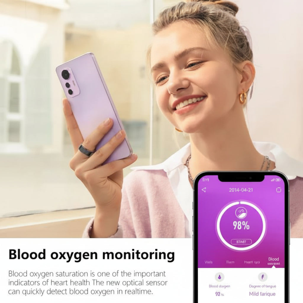Waterproof Smart Ring with Health Tracking and Remote Camera Control