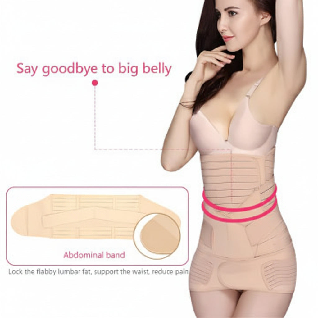 3-in-1 Postpartum Belly Wrap Set Nude
