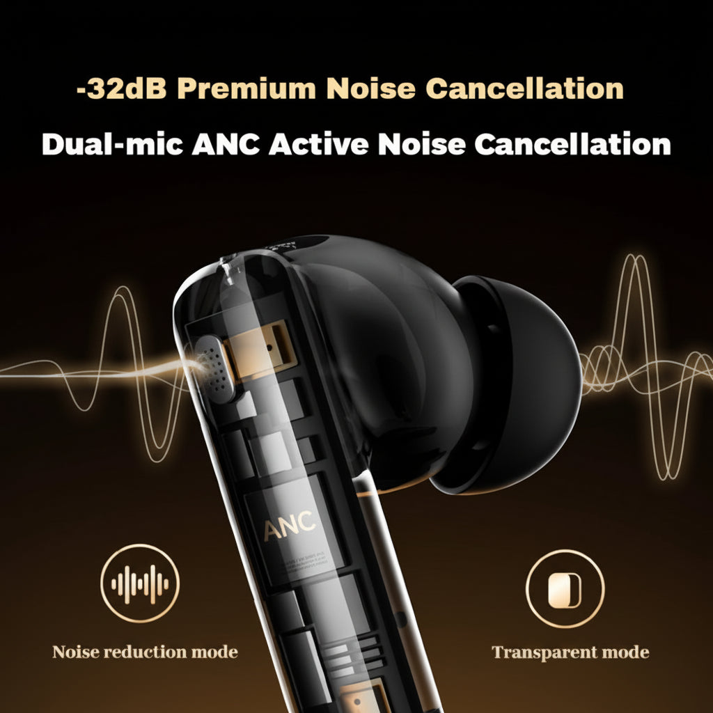 Wireless Bluetooth ANC Earbuds
