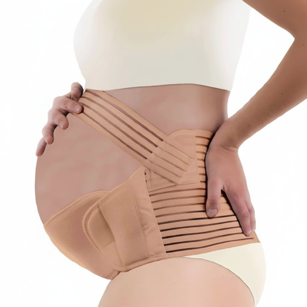 Adjustable Breathable Maternity Belly Band Beige