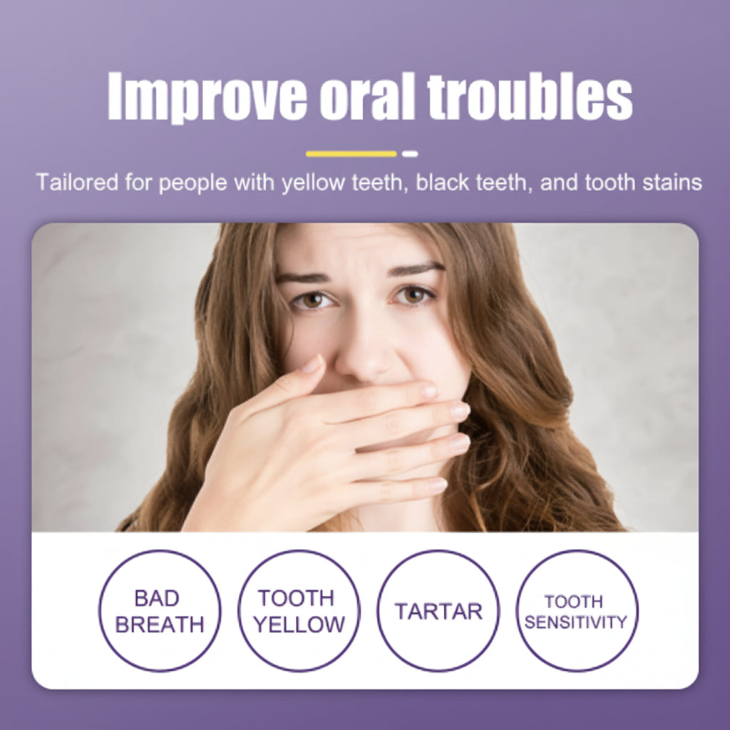 V34 Purple Toothpaste Whitening Gentle Care for Sensitive Teeth