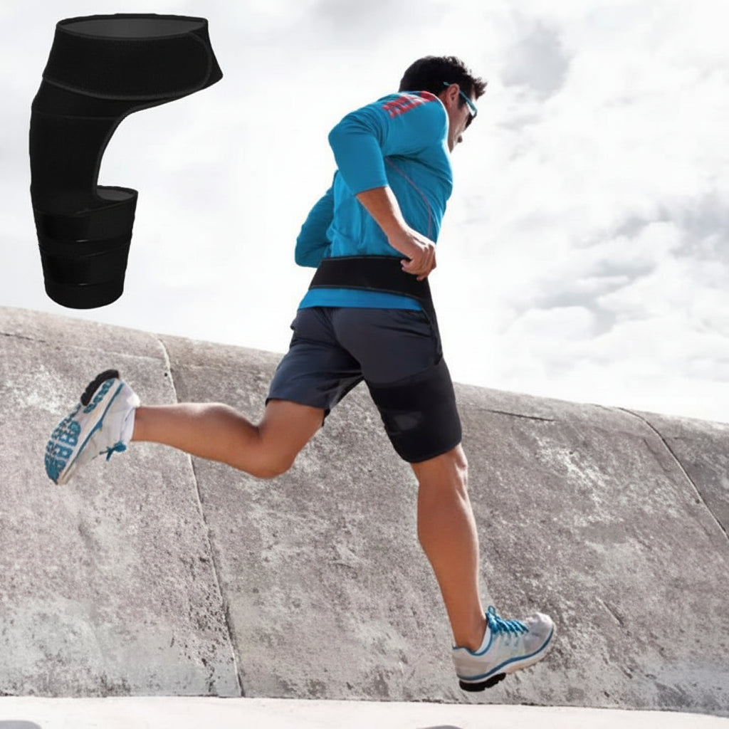 Waist And Leg Support With & Groin Pull Wrap - Unisex (black, 1pc)