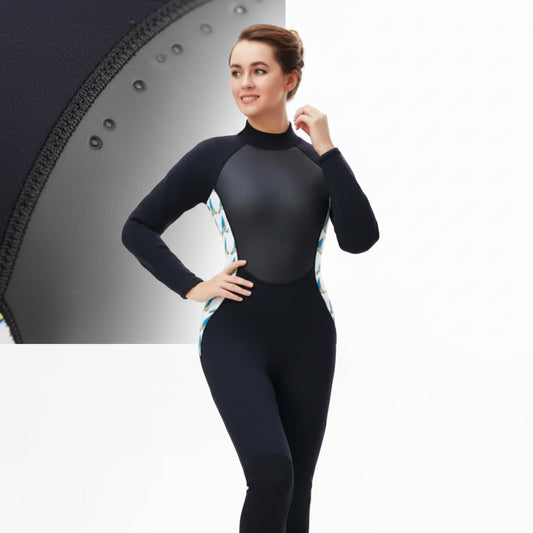 Women's Diving Suit Surfing Scuba Snorkelling Suit Full Swimsuit With Sleeve Length 3 mm