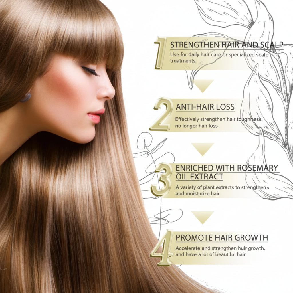 Rosemary Hair Oil Hair Repair Soft Hair Gentle Nourishing Shiny Hair Oil