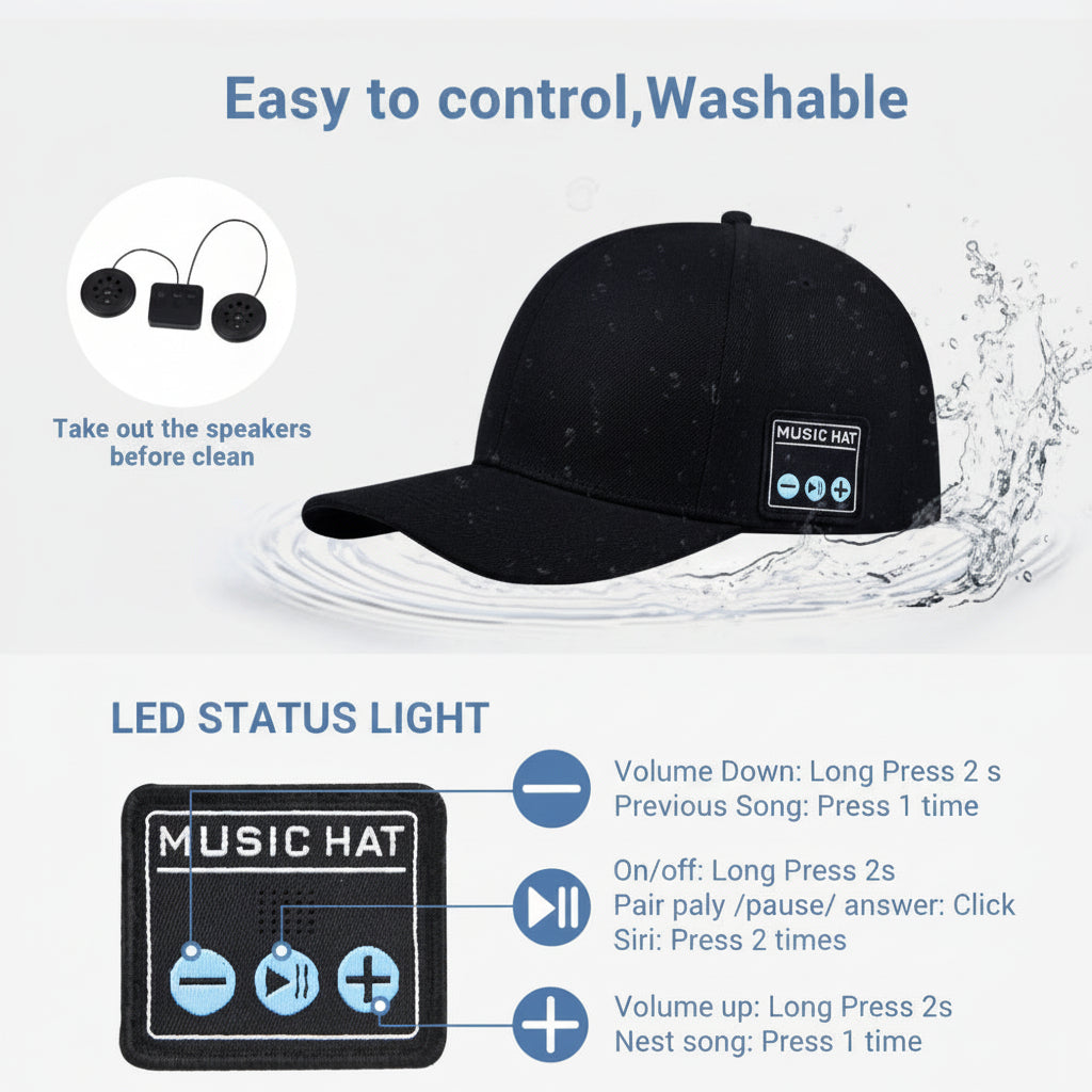 Bluetooth Speaker Beanie Hat – Wireless Music Cap