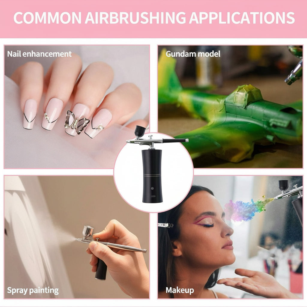 Portable Airbrush Compressor Kit – For Nails, Art, Cake & Makeup
