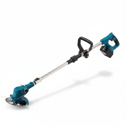 Multifunctional Folding Electric Lawn Mower With 3 Kind Blades-Blue