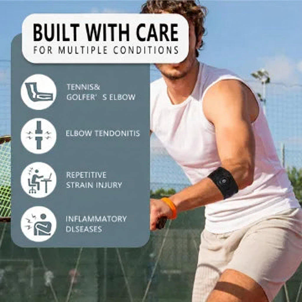 Pro-Grade Tennis Elbow Brace Support With Adjust Knob For Tendonitis