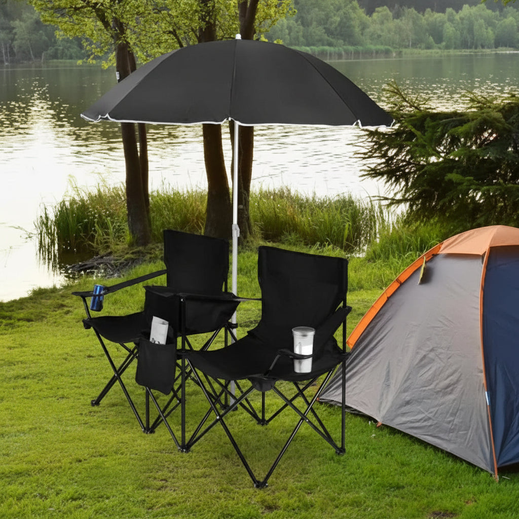 Portable Double Folding Chair Outdoor Camping Chair