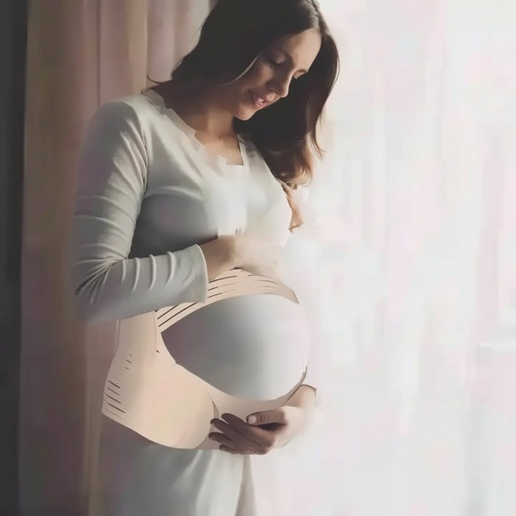 Adjustable Breathable Maternity Belly Band Beige