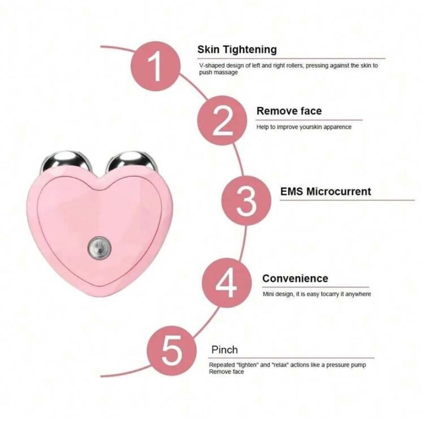 Electric EMS Facial Massager Mini Portable Microcurrent Facial Lifting Roller