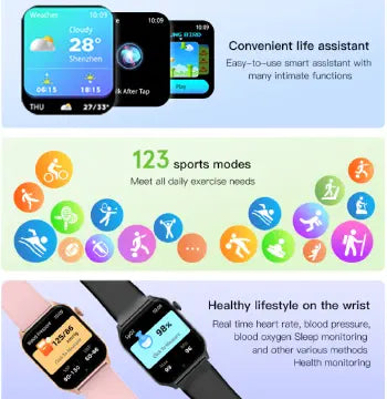 1.83" Screen Waterproof Smart Watch Unisex