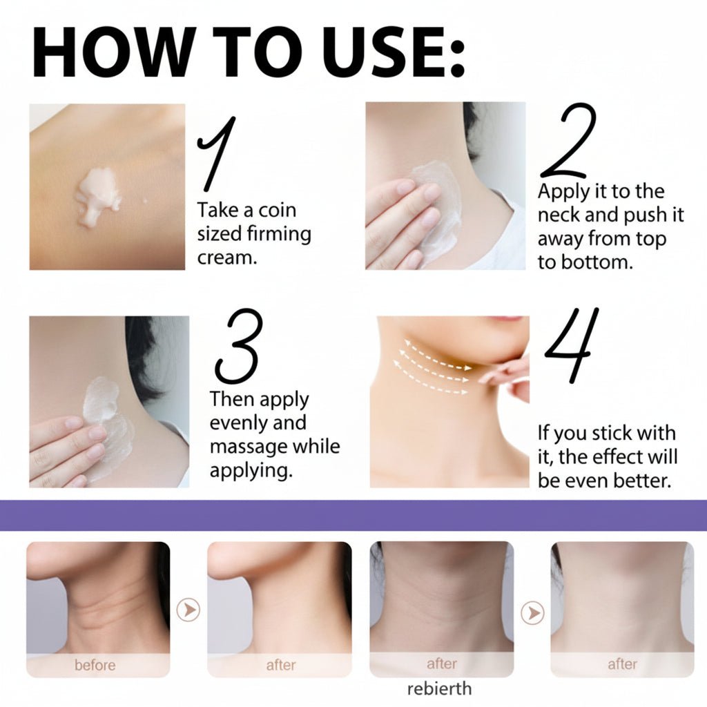 Retinol Neck Cream Lightens Neck Lines, Moisturizes & Firms Neck Skin, Neck Massage Cream