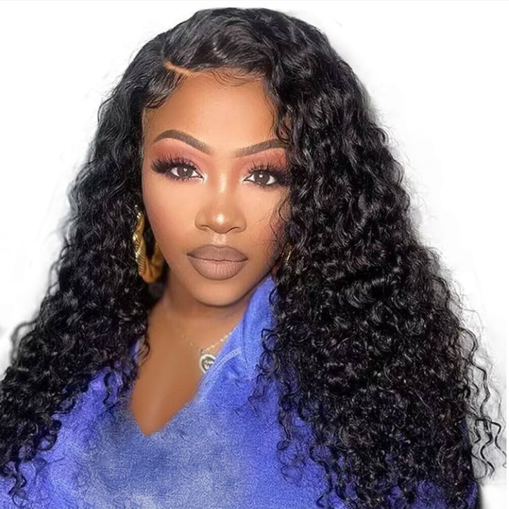 22-inch Brazilian Hair Water Wave Glueless Wig-13x4 Full Frontal Lace Wig