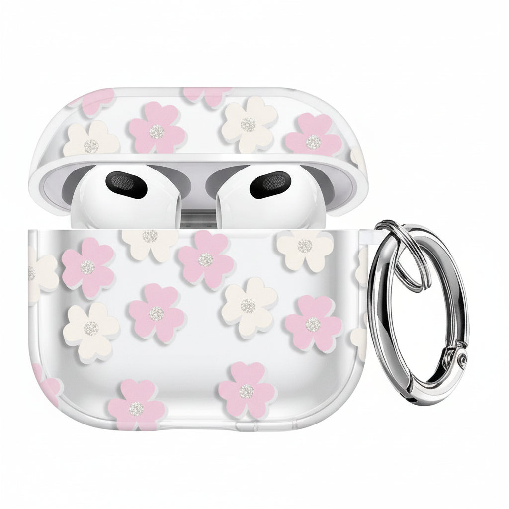 Shinny Flowers Soft TPU Protective Cover Case Compatible With AirPods 4