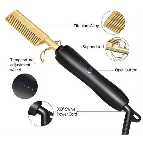 Hot Comb - Electric Straightening for Hair and Wigs