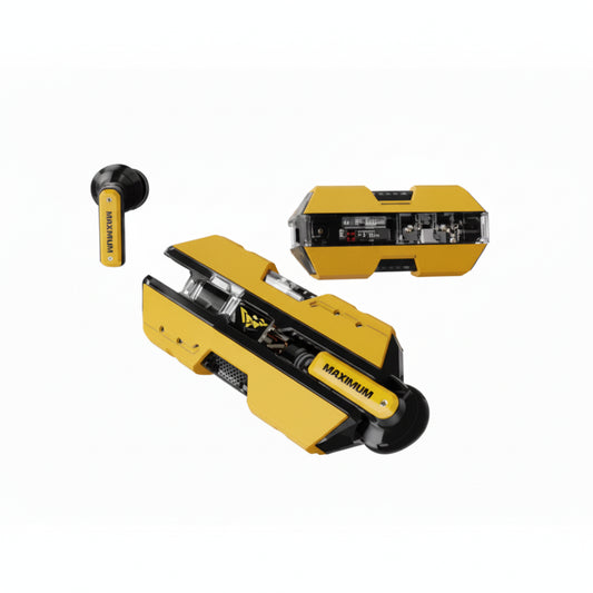 Wireless Bluetooth 5.3 Earbuds With Noise Cancelling & Secure Fit-Yellow