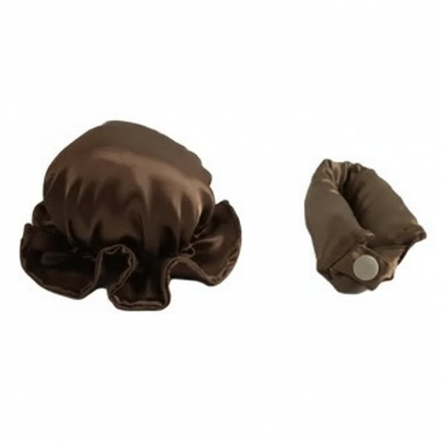 Curling Rod & Cap Satin Heatless Hair Rollers Set