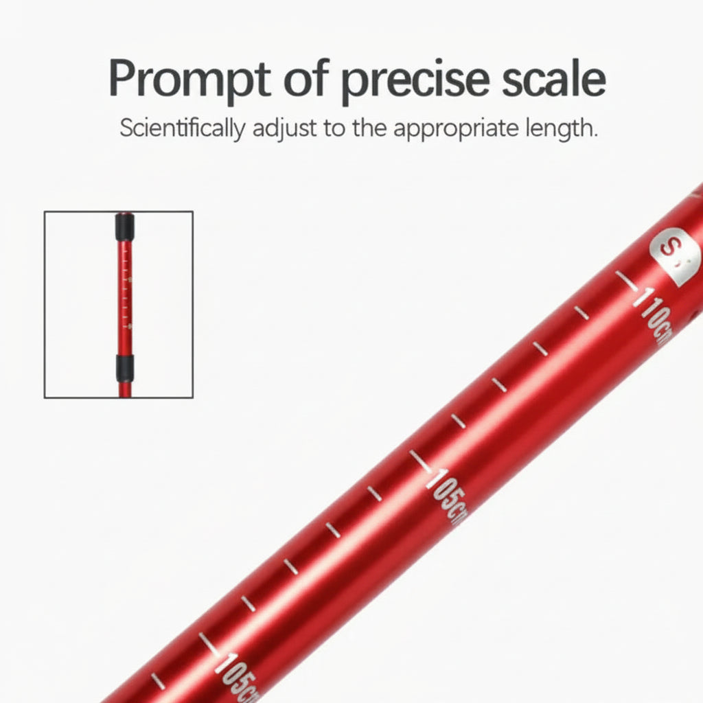 Three-Section Aluminium Alloy Trekking Pole Adjustable Ultra Light