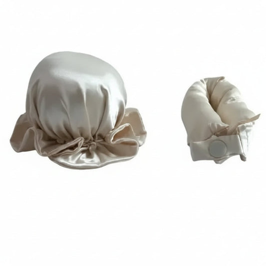 Curling Rod & Cap Satin Heatless Hair Rollers Set