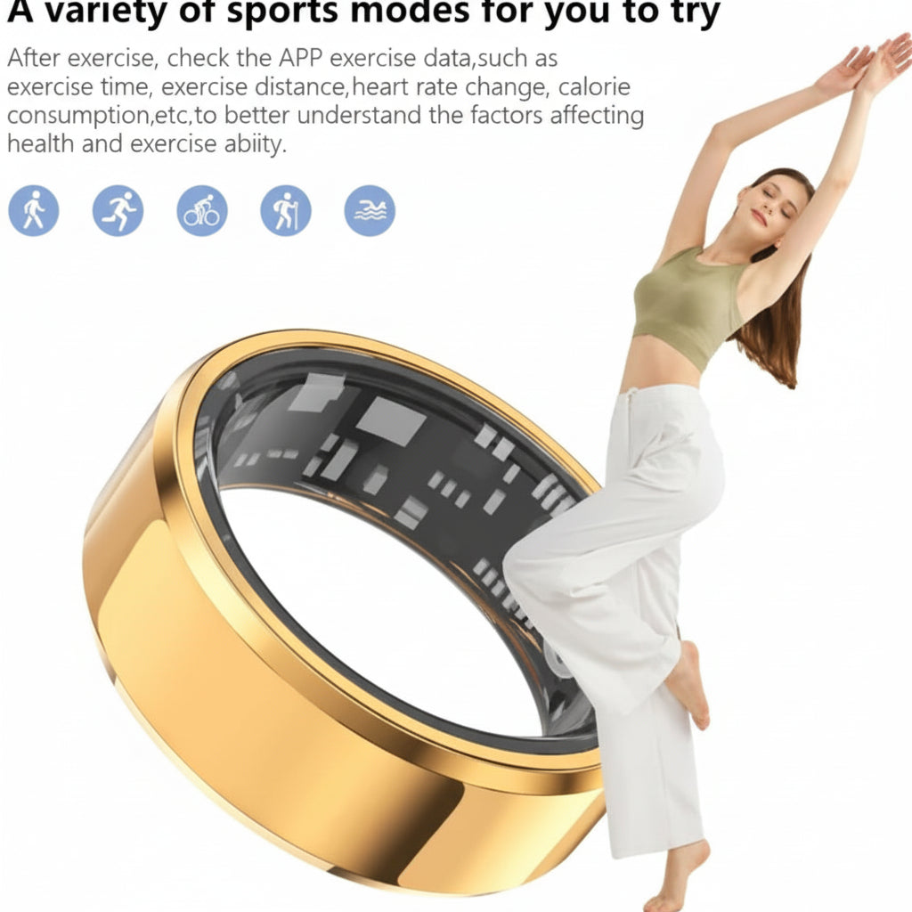 Waterproof Smart Ring with Health Tracking and Remote Camera Control