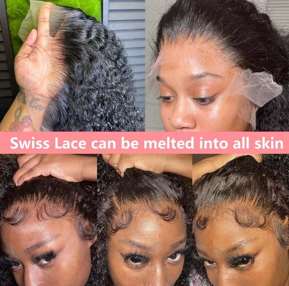 22-inch Brazilian Hair Water Wave Glueless Wig-13x4 Full Frontal Lace Wig