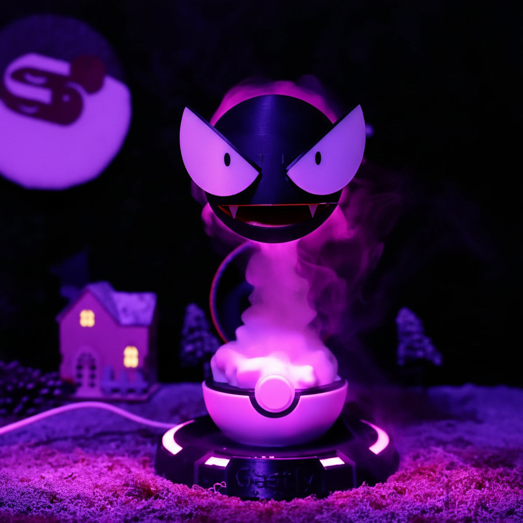 Gastly Animated Character Air Humidifier with Purple LED Mist