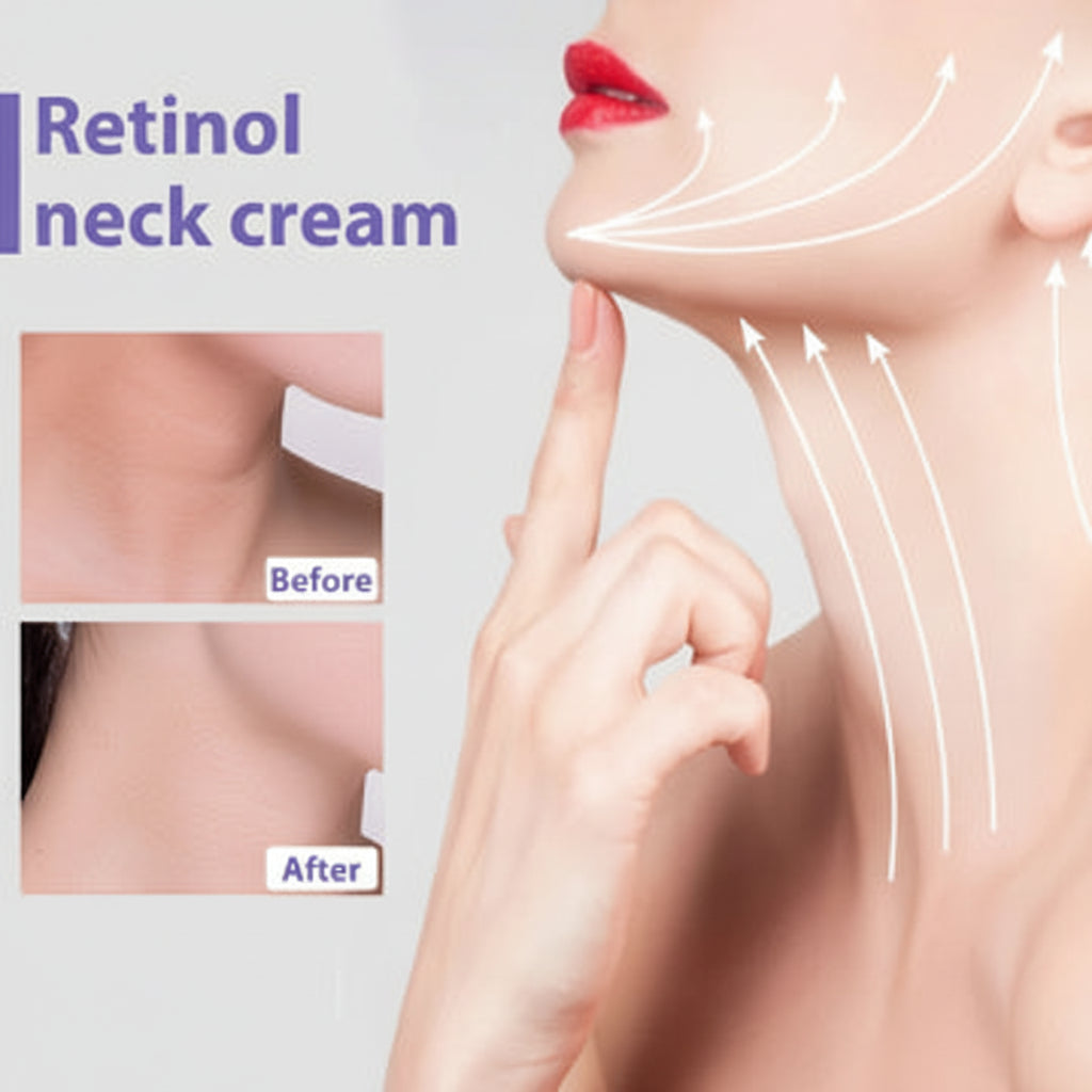 Retinol Neck Cream Lightens Neck Lines, Moisturizes & Firms Neck Skin, Neck Massage Cream