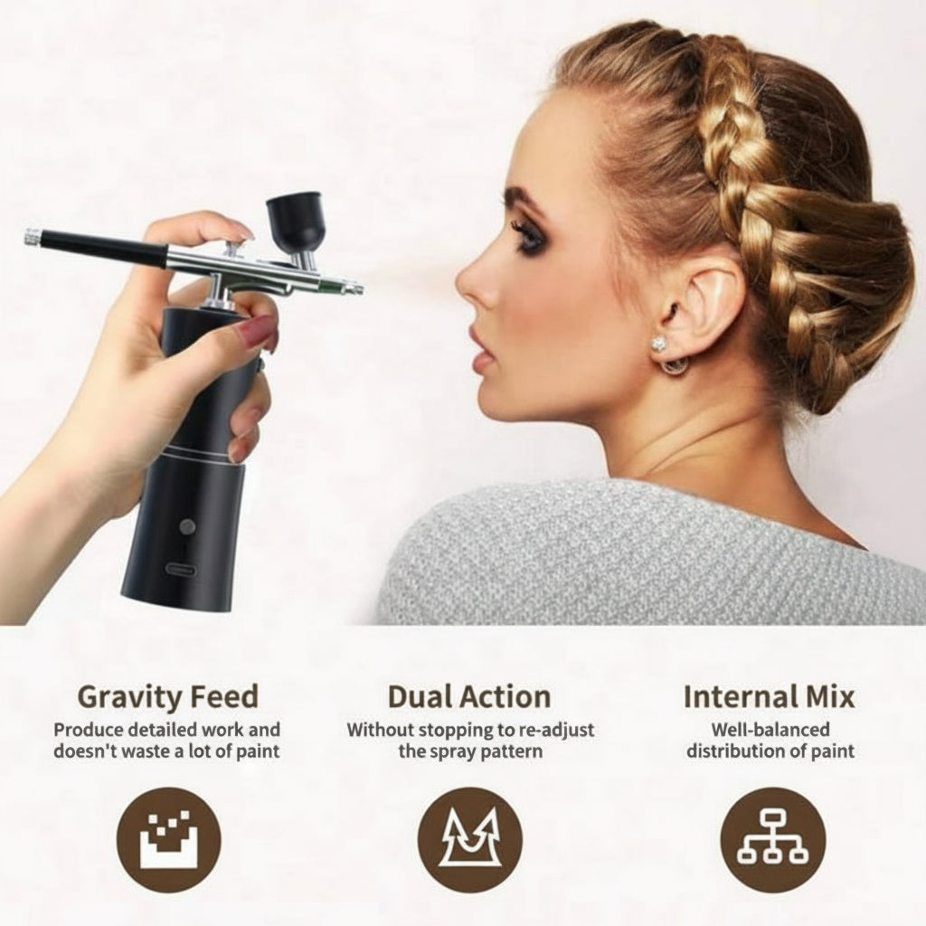 Portable Airbrush Compressor Kit – For Nails, Art, Cake & Makeup