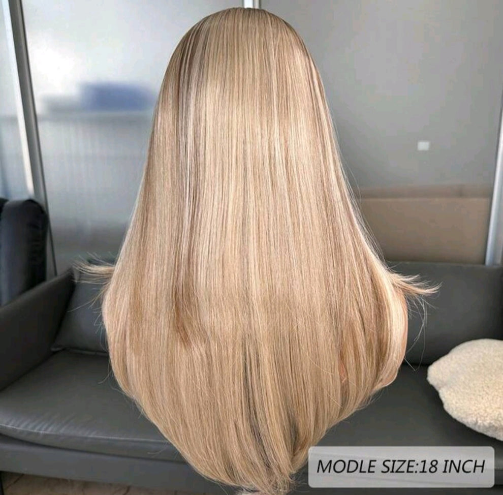 Blonde Ombre Lace Front Wig(human blend) 18inch