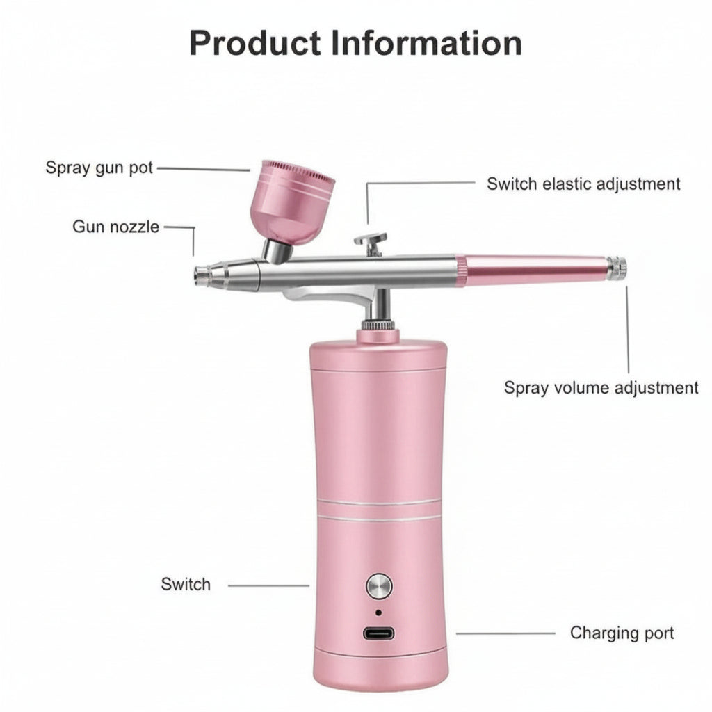 Portable Airbrush Compressor Kit – For Nails, Art, Cake & Makeup