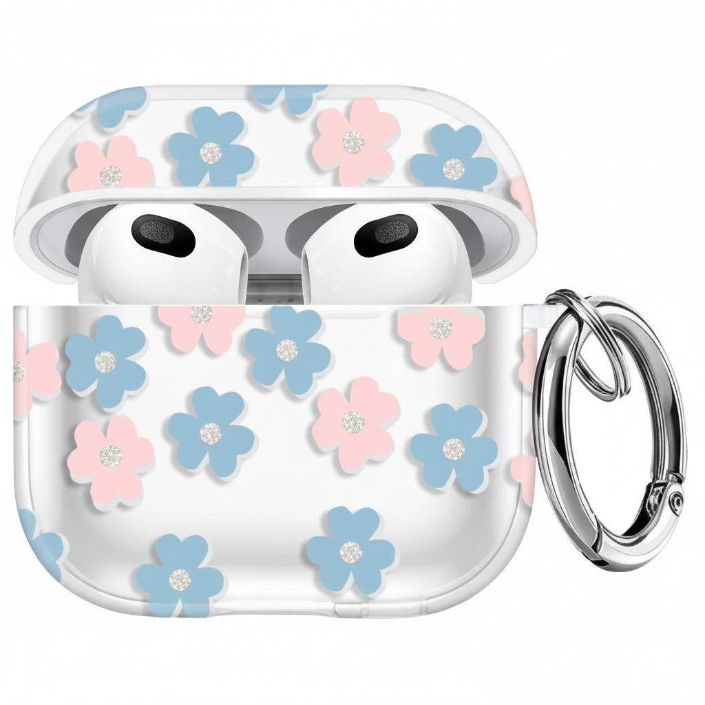 Shinny Flowers Soft TPU Protective Cover Case Compatible With AirPods 4