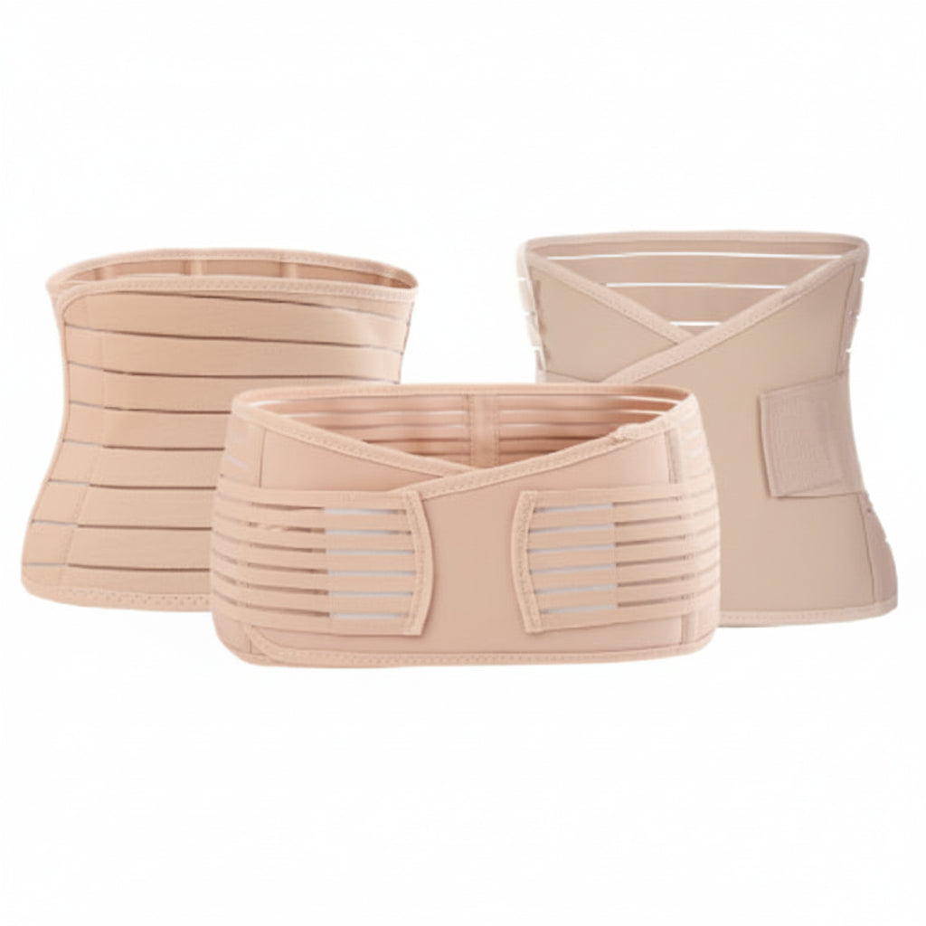 3-in-1 Postpartum Belly Wrap Set Apricot