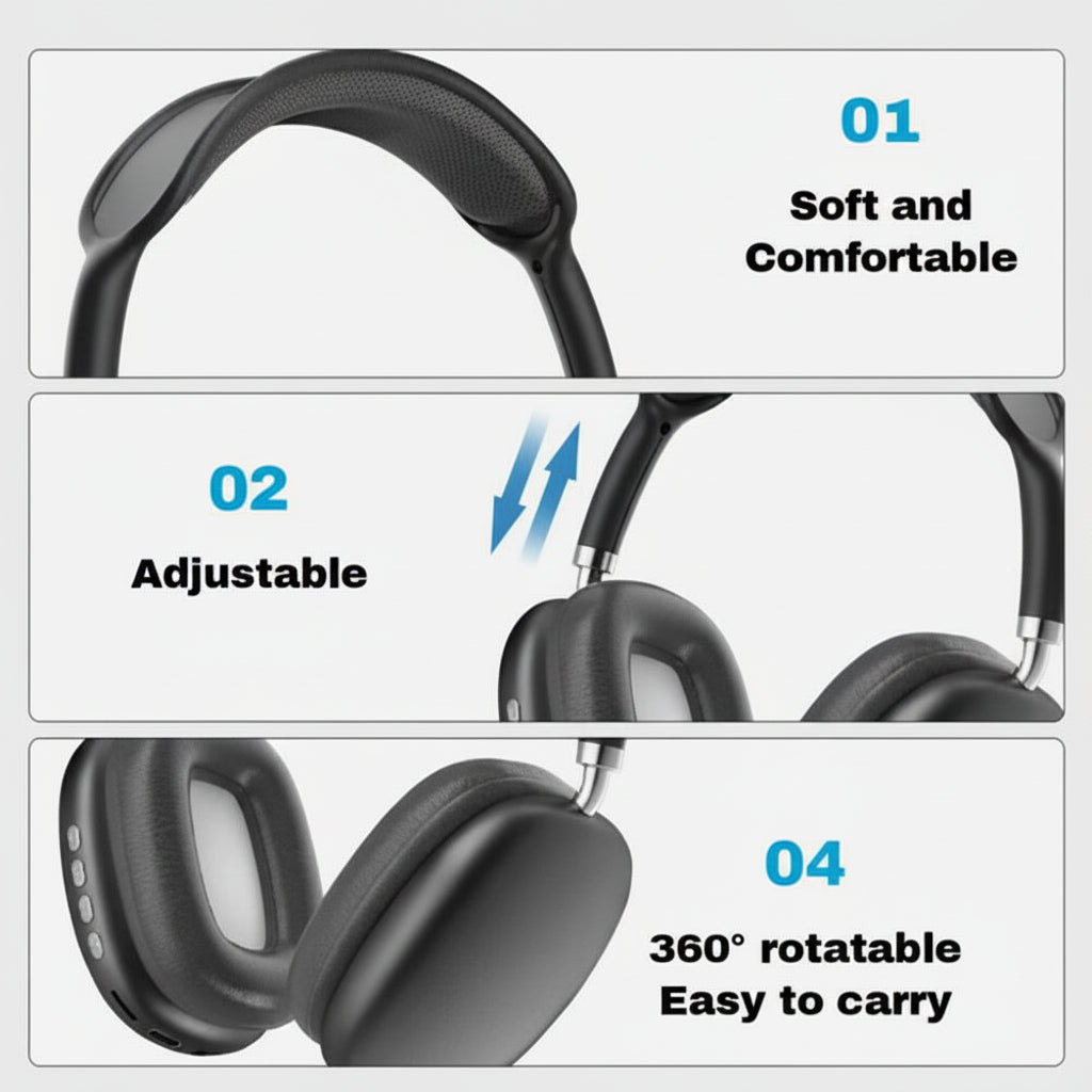 New Max P9 Pro Wireless Bluetooth 5.1 Headphone