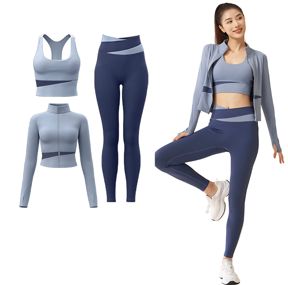 Tracksuits for Ladies - Sports Bra-Fitness Jacket 3 Piece Set