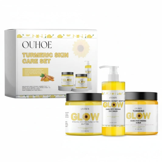 Turmeric Skincare Set Cleanse Exfoliate Hydrate for Radiant Skin