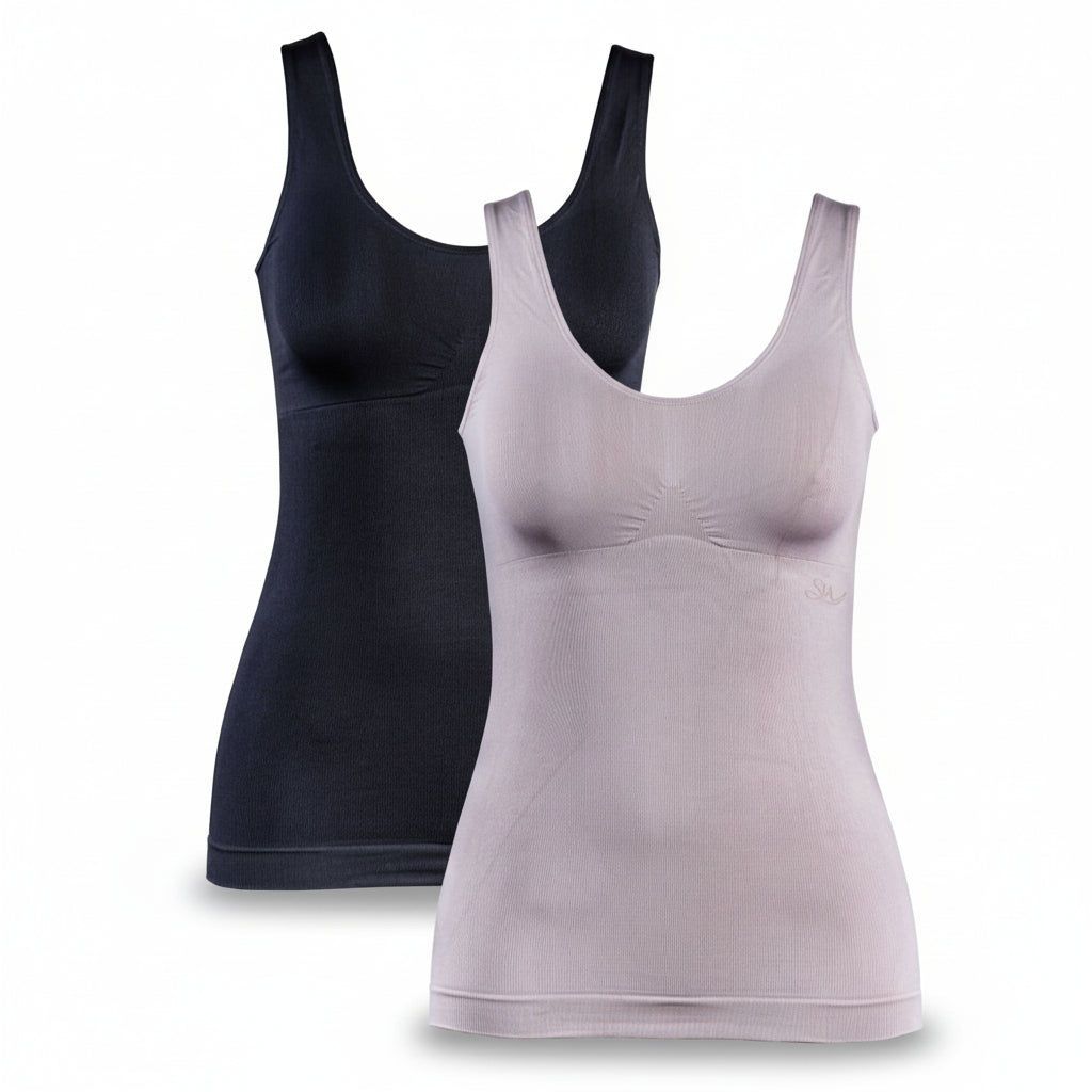 Seamfree - Ladies Sculpting Tummy Control Vest Shaper - 2 Pack