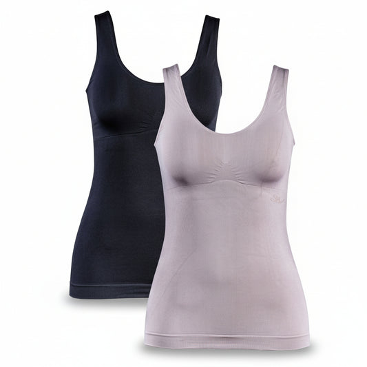 Seamfree - Ladies Sculpting Tummy Control Vest Shaper - 2 Pack