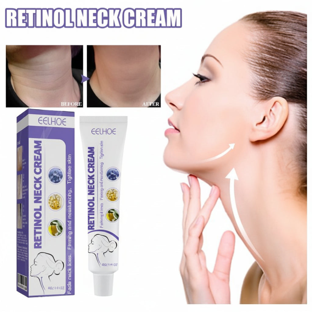 Retinol Neck Cream Lightens Neck Lines, Moisturizes & Firms Neck Skin, Neck Massage Cream