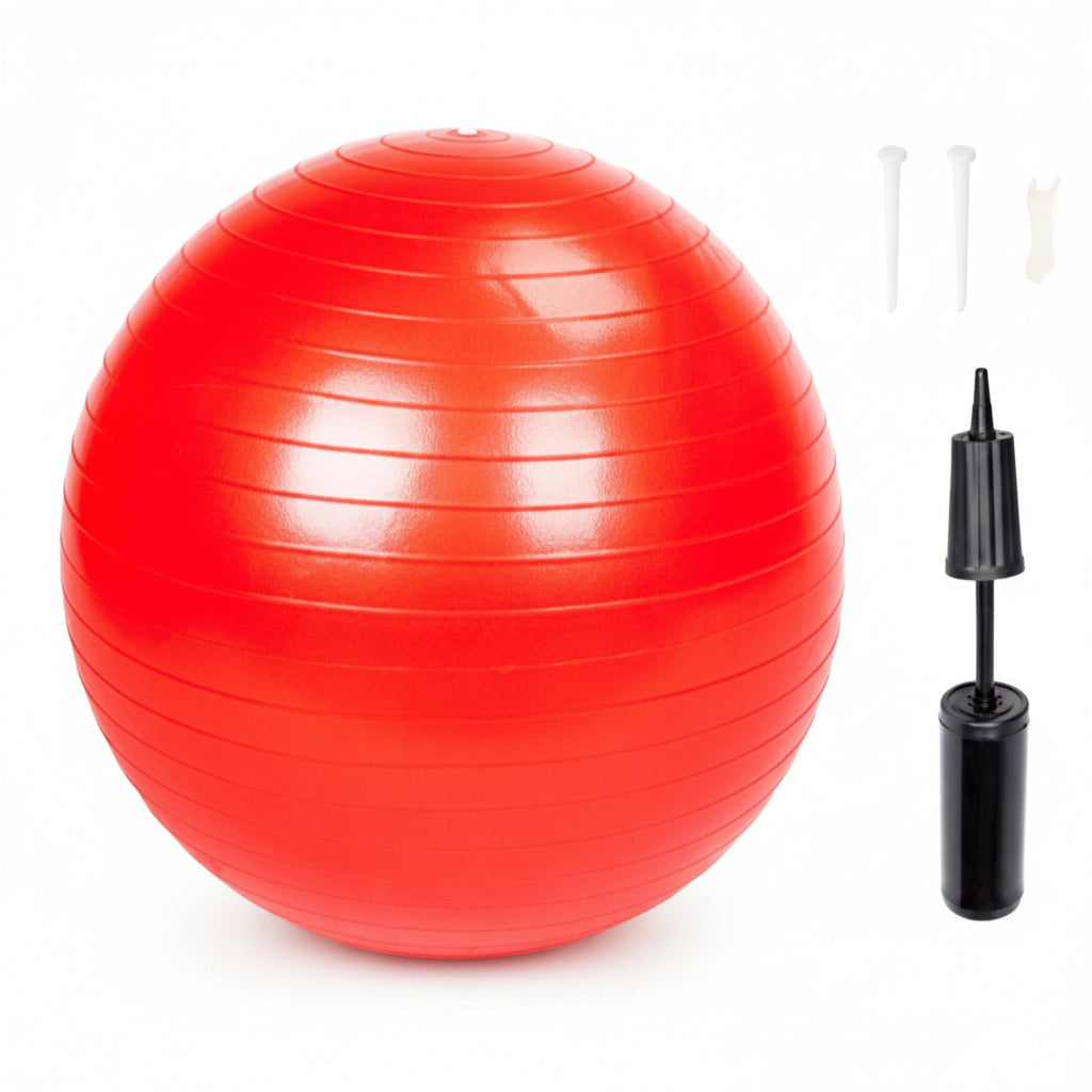 Red Gym Ball With Pump